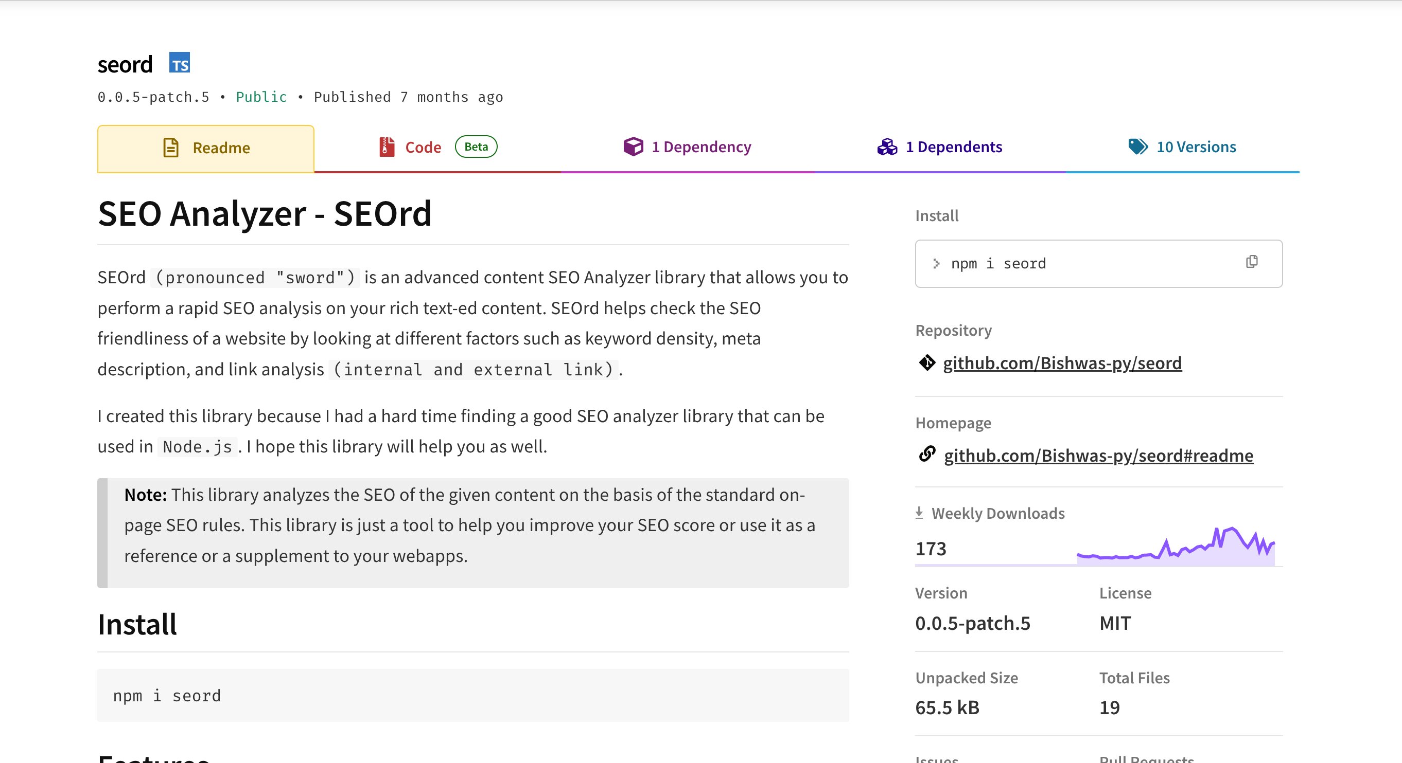 SEOrd - SEO Analyzer